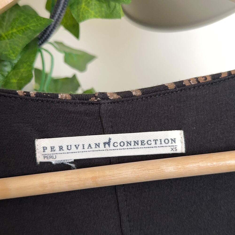 Peruvian Connection Damask Print Long Sleeve Scoo… - image 2